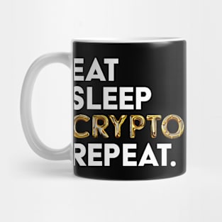 Eat-Sleep-Crypto-GOLD Mug